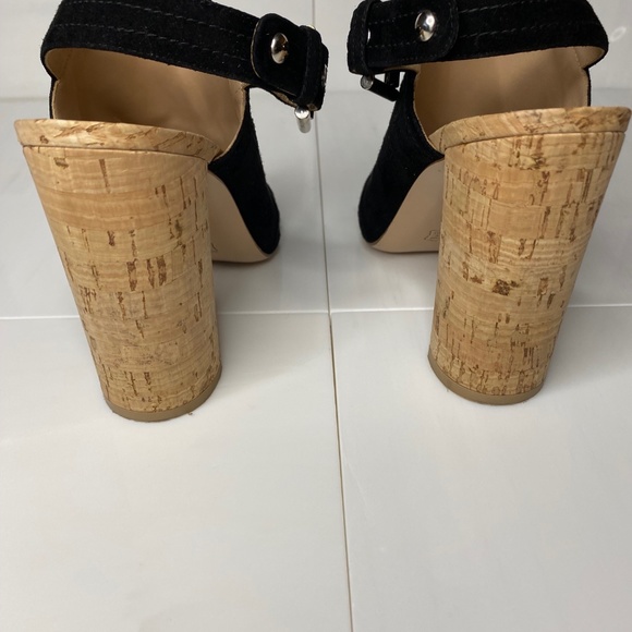 GIANVITO ROSSI - BLACK SUEDE OPEN-TOE SLING BACK SANDALS - 39 - Picture 4 of 7